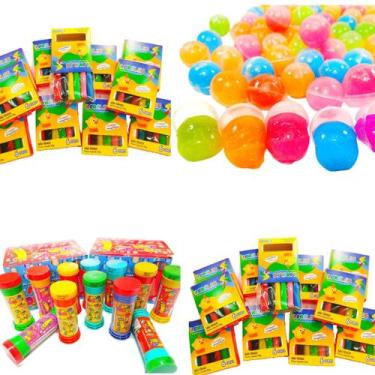 Imagem de 40 Massinha Modelar + 40 Bolha Sabão + 40 Geleca Slime Para Kit Festa 