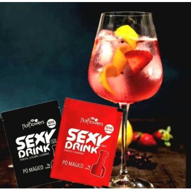 Imagem de Kit 5 sachê sexy drink pó mágico sache 1g hot flowers, FORTE