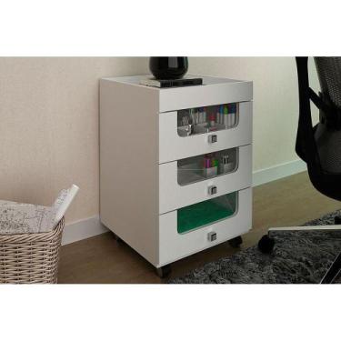 Imagem de Multiuso Quarto Carrinho de Maquiagem PE2013 c/ 3 Portas e Rodízios Br