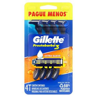 Imagem de Aparelho de Barbear Descartável Gillette Prestobarba3 Leve 4 Pague 3