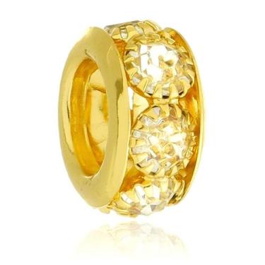 Imagem de Berloque Separador Strass Com Strass Cristal Banhado a Ouro 18k - WORK