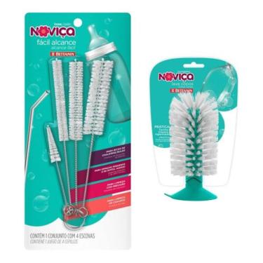 Imagem de Kit Escovas De Limpeza Fácil Alcance + Lava Copos Noviça - Bettanin, N