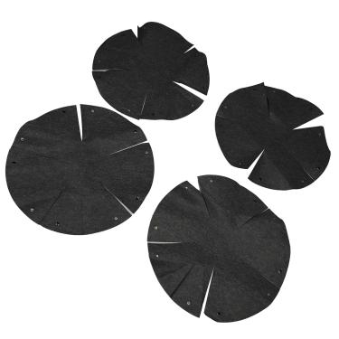 Imagem de Forro de Cesta de Plantador de Tecido de 4 Unidades, Reutilizável Pendurado Flor de Feltro Substitutos de Forro de Vaso Redondo para Jardim Interno Plantio de Flores Plantas (14in)