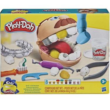 Imagem de Massinha Play Doh Brincando Dentista 18 Peças Hasbro