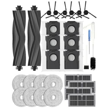 Imagem de Yivy Acessórios para Aspirador de Pó Dreame X40 Ultra, 29 Peças: 2 Escovas Principais, 4 Filtros HEPA, 6 Escovas Laterais, 6 Sacos de Pó, 8 Lenços