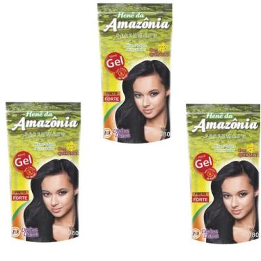 Imagem de Hene em gel amazonia 180gr pouch preto forte (preto azulado) - DIVINA 