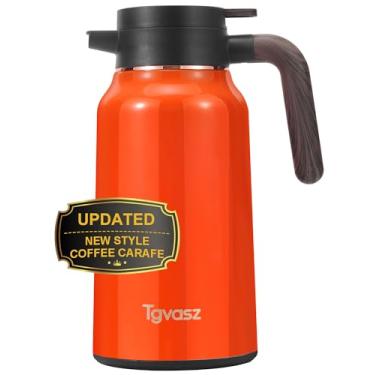 Imagem de Garrafa térmica de café 1,984 g - 36 horas quente (garrafas de aço inoxidável para líquidos quentes - garrafas de café isoladas para manter café quente/frio, chá, água, dispensador de bebidas para