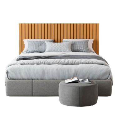 Imagem de Cabeceira de Casal/Queen Com Ripado Zoe - Casa Móveis Br, Nature