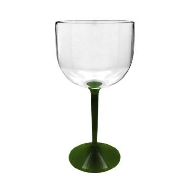 Imagem de Taça Gin com Base Verde 550ml - Acrílico Resistente - Krystalon