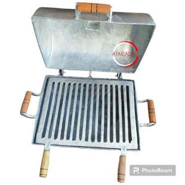 Imagem de Churrasqueira de alumínio / linha PREMIUM + TAMANHO GRANDE a bafo - At