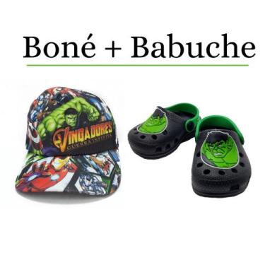 Imagem de Babuche Infantil Masculino Personagens + Boné - Rycler Outlet , Preto,