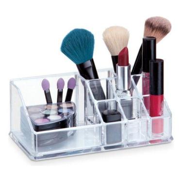 Imagem de Organizador Cosmético: Divisórias Acrílico Maquiagem Arthi, Transparen