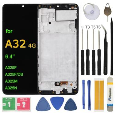 Imagem de UYGHHK Substituição de tela LCD para Samsung Galaxy A32 4G 6,4 polegadas SM-A325F, A325F/DSA325M A325N Montagem Tela LCD Touch Screen Digitalizador Ferramentas Moldura (não para 5G)