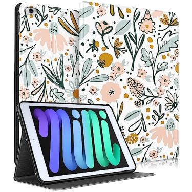 Imagem de Uppuppy Capa para Apple iPad Mini 5/4/3/2/1, para iPad Mini 5ª/4ª/3ª/2ª/1ª Geração, Capa Infantil Fofo Kawaii Fofo Feminina, Adolescentes, Meninas, Flores, Flores, Capa para iPad Mini de 7,9 polegadas