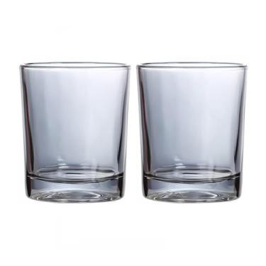 Imagem de Gaolinci 2 Copos de Vidro Cilíndrico Transparente para Enxaguante Bucal, Copo de Escovação de Banheiro, 6 oz