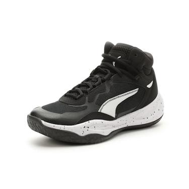 Imagem de PUMA Tênis infantil unissex Playmaker Pro Mid Splatter, Preto/branco, 17