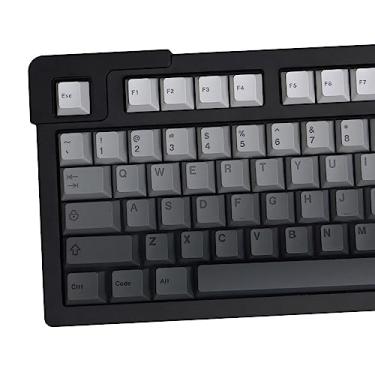 Imagem de Sumgsn Conjunto de Teclas Cinza Gradiente 123 Teclas OEM Perfil PBT Double Shot para Teclado Mecânico Cherry MX Switches