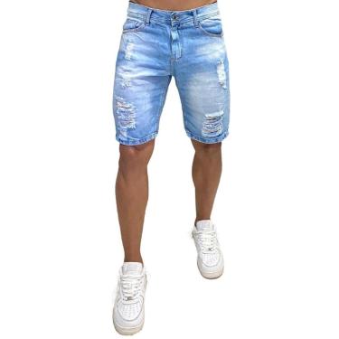 Imagem de Bermuda Di Nuevo Jeans Destroyed Masculina-Masculino