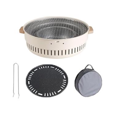 Imagem de WeiLaiKeQi Churrasqueira a carvão Churrasqueira de acampamento Fogão portátil Pequeno suporte para churrasco Churrasqueira de acampamento para praia Cozinhar no, com Saco de Armazenamento