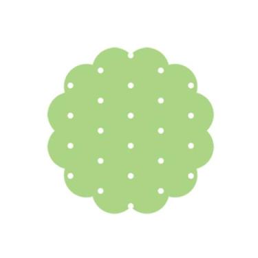 Imagem de Fundo para Docinhos Verde com Branco Poá - 7cm - Curifest
