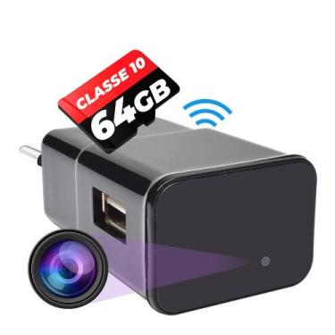 Imagem de Mini Camera de Segurança Z15 Wifi Escondida em Formato de Carregador T