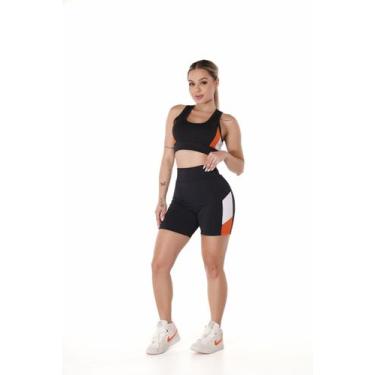 Imagem de Conjunto Tri-Fusion Shorts Fitness Feminino Academia - Força do Sol, P