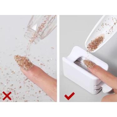 Imagem de Coletor Dispenser Duplo Poupa Glitter C/ Pazinha E Funil Anti Desperdí