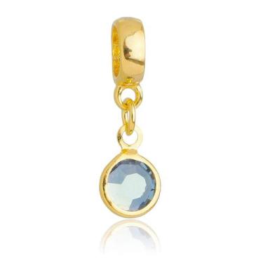 Imagem de Berloques Cristais Coloridos Strass Crisal Banhado a Ouro 18k - WORK S