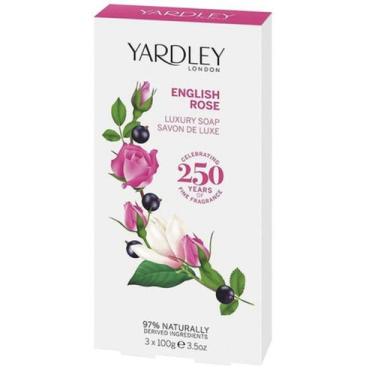 Imagem de Kit Sabonetes em Barra English Rose 3 x 100g cada - Arome