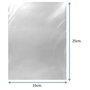 Imagem de Saco plástico transparente brilhoso para embalagem tamanhos diversos P