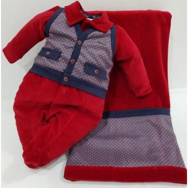 Imagem de - Saída Maternidade Plush Bebê Menino Paraiso Inverno Rf 11631 - Paraí