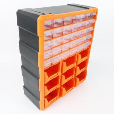 Imagem de Gaveteiro plástico organizador com 39 gavetas para uso profissional - 