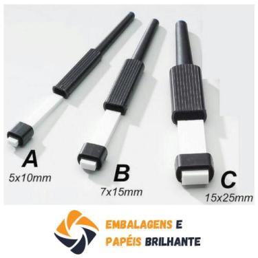Imagem de Kit 3 Ponteiras Sintéticas P/ Pincel Cartaz Metiq A B C - Embalagens e