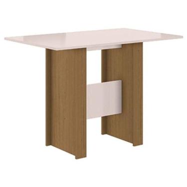 Imagem de Mesa De Jantar Milano 108cm Carvalho Off White - Poliman - POLIMAN MÓV