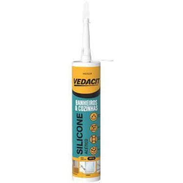 Imagem de Silicone acetico branco 265g - Vedacit, SILICONE ACÉTICO BRANCO