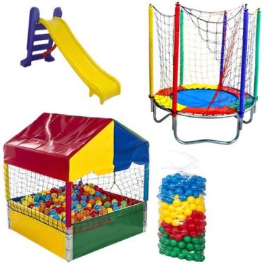 Imagem de Super Combo Recreativo: Cama Elástica 1,40m + Piscina de Bolinhas 1,00