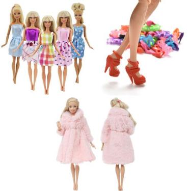 Imagem de Kit De Roupas E Acessórios Para Bonecas Vestidos Sapatos - Modelo 2 - 