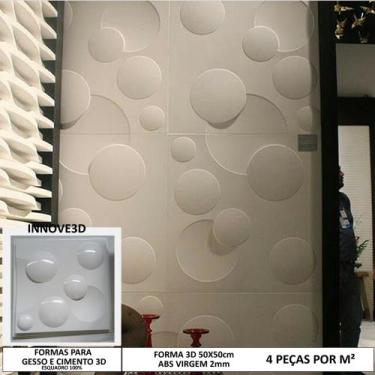 Imagem de Forma Molde Gesso 3D Luna 50x50cm Em Abs 100% Virgem 2mm Gesso/cimento