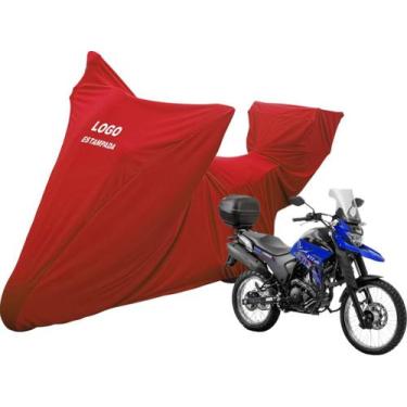 Imagem de Capa Tecido Para Moto Yamaha Xtz 250 Lander Com Bauleto - Mz, Vermelha