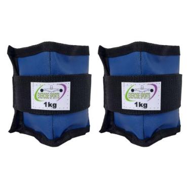 Imagem de Caneleira / Tornozeleira Profissional 1 KG Azul - Exercise Sports
