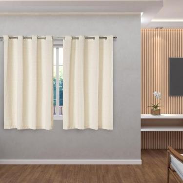 Imagem de Cortina Rústica Texturizada 2,80 M X 1,60 M - Marfim - Eddi Casa