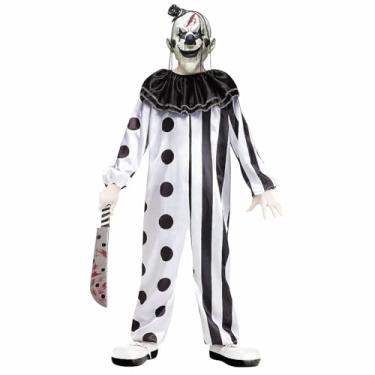 Imagem de Fun World Fantasia de palhaço assassino adolescente (multicolorido, médio)