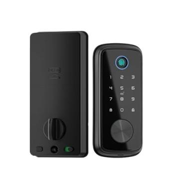 Imagem de Fechaduras inteligentes Tuya para porta frontal Alexa WiFi tuya app Biométrico de impressão digital fechadura de porta com teclado de entrada sem chave(T1 pro zigbeeB)