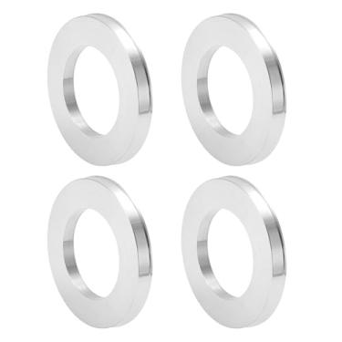 Imagem de INFINAUTO Anéis centralizados no cubo da roda do carro OD 93,1 mm para ID 56,1 mm eixo central de rodas amortecedores Hubrings liga de alumínio tom prata durável