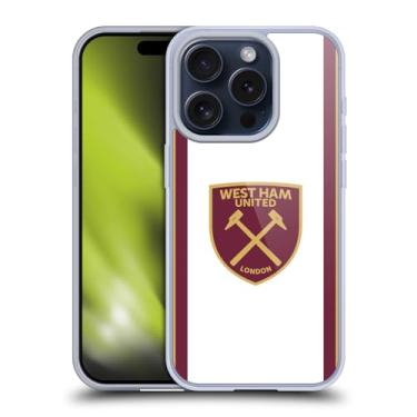 Imagem de Head Case Designs Capa de gel macio oficialmente licenciada pelo West Ham United FC Third 2024/25 Crest Kit compatível com Apple iPhone 15 Pro
