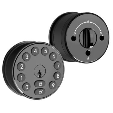 Imagem de Maçaneta de porta de entrada sem chave, fechadura eletrônica, fechadura de porta de teclado com alça, maçaneta de porta de código digital, fácil instalação para quartos, escritórios e hotéis (adequado