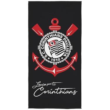 Imagem de Toalha de Banho do Corinthians, Aveludada