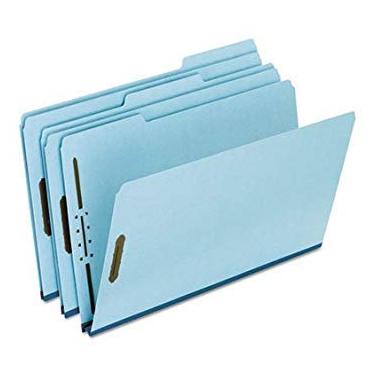 Imagem de Pasta expansível com dois prendedores Pendaflex com aba de corte 1/3, Legal, Azul, 25/caixa