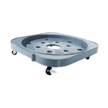 Imagem de Bothyi Base de cilindro a gás Planta rolante suporte portátil de suporte móvel com rodas móveis vaso de flores para de banheiro interno vasos