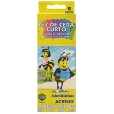 Imagem de Giz De Cera Toquinho 15 Cores 9215 Acrilex - 1